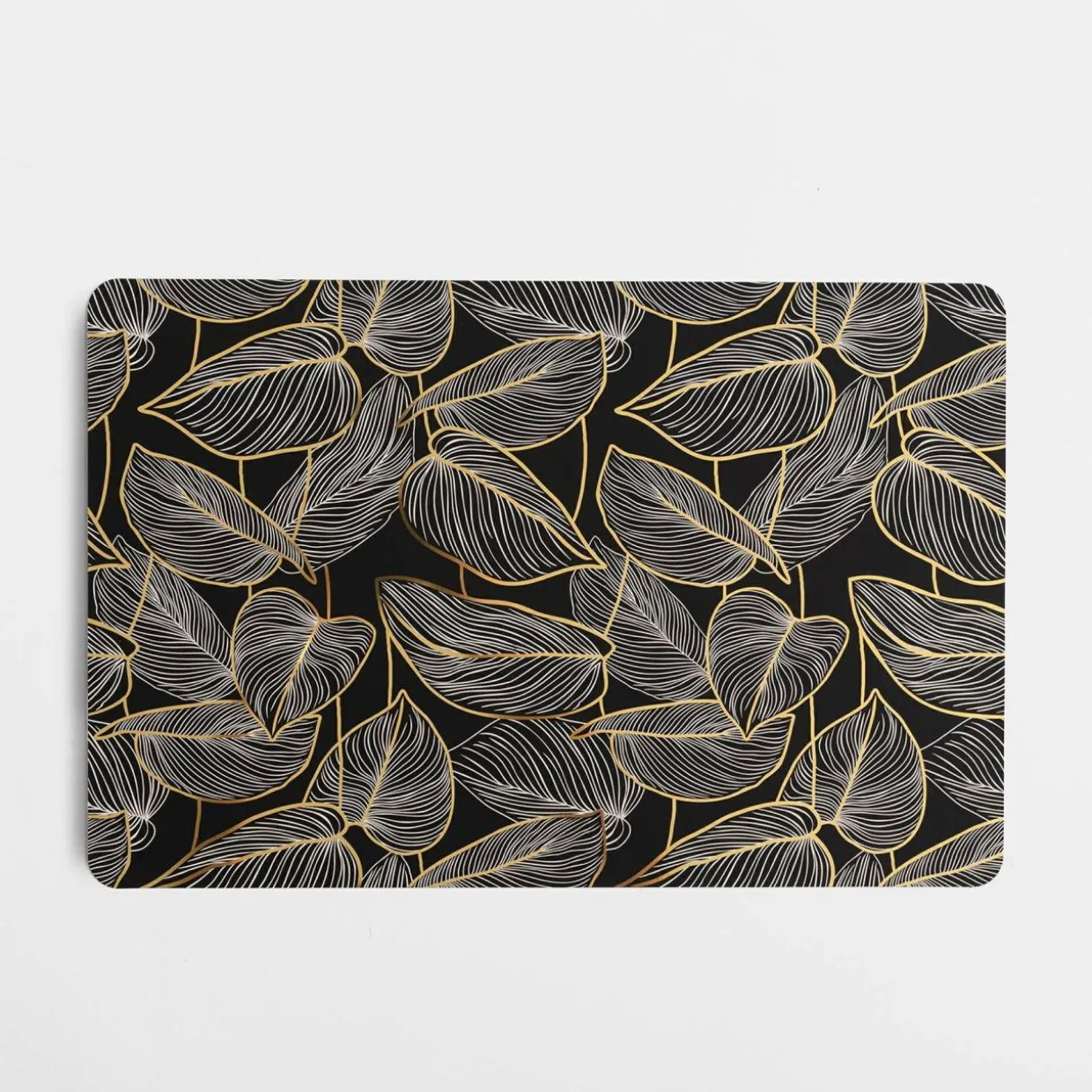 Podkładka na stół LIŚCIE czarna 43,5x28,5 cm