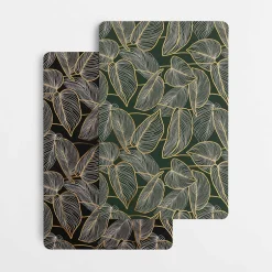 Podkładka na stół LIŚCIE czarna 43,5x28,5 cm