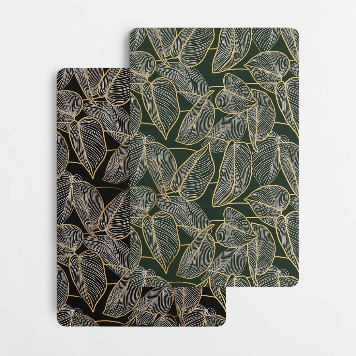 Podkładka na stół LIŚCIE czarna 43,5x28,5 cm