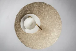 Podkładka na stół okrągła złota 38 cm