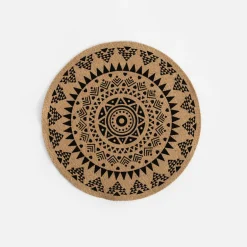 Podkładka na stół z juty czarna 38 cm