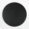 Podkładka stołowa okrągła czarna, 38 cm