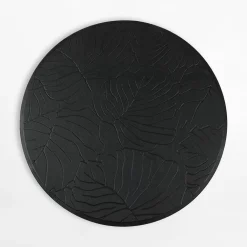 Podkładka stołowa okrągła czarna, 38 cm