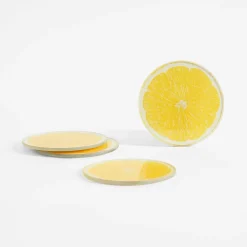 Podstawki szklane CYTRYNKI, 4 szt.