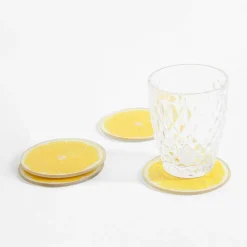 Podstawki szklane CYTRYNKI, 4 szt.