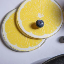 Podstawki szklane CYTRYNKI, 4 szt.