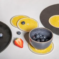 Podstawki szklane CYTRYNKI, 4 szt.