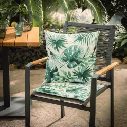 Poduszka dekoracyjna, biała, SAMBA, 45x45 cm