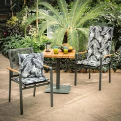 Poduszka dekoracyjna, czarna, SAMBA, 45x45 cm