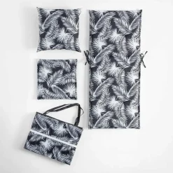 Poduszka dekoracyjna, czarna, SAMBA, 45x45 cm