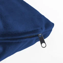 Poduszka dekoracyjna welurowa granatowa VELVIO 45x45 cm