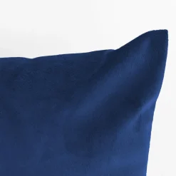 Poduszka dekoracyjna welurowa granatowa VELVIO 45x45 cm
