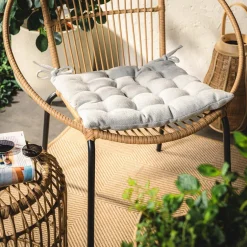 Poduszka na krzesło jasnoszara DALLAS 40x40 cm