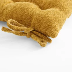 Poduszka na krzesło musztardowa DALLAS 40x40 cm