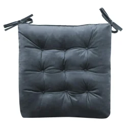 Poduszka siedzisko na krzesło ciemnoszara VELVIO 40x40 cm