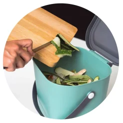 Pojemnik do segregacji zielony ALBULA, 6 l