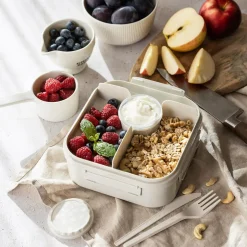 Pojemnik lunchbox z przegródkami zielony LIDO 1,6l