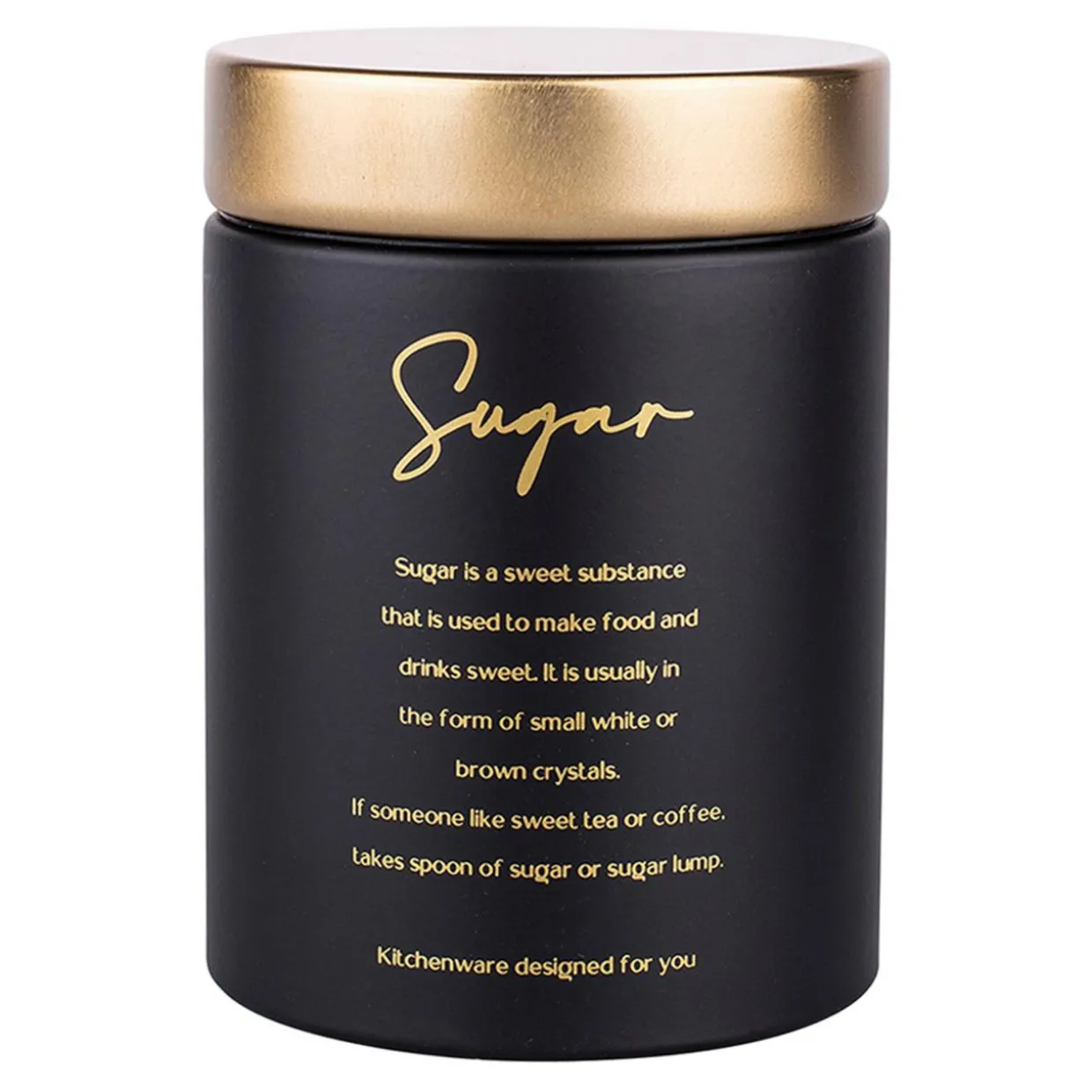 Pojemnik na cukier czarny SUGAR 11x15 cm