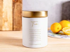 Pojemnik na herbatę biały TEA 11x15 cm