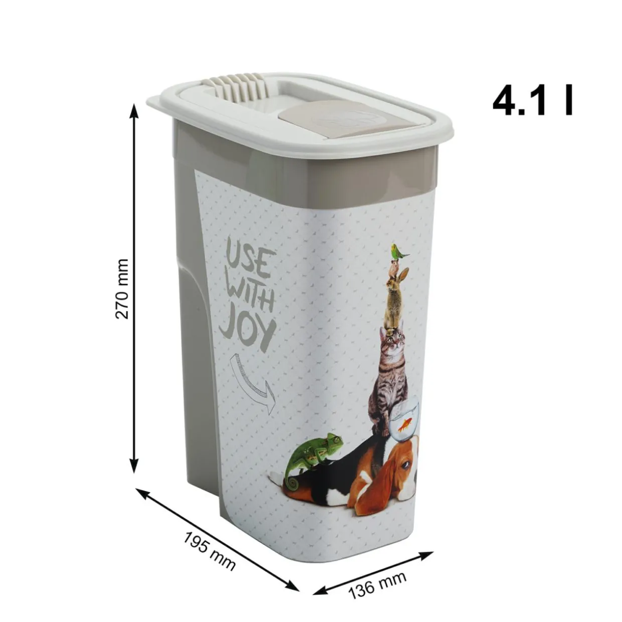 Pojemnik na karmę i smakołyki dla zwierząt FLO 4,1 I