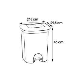Pojemnik na śmieci z pedałami TORGE 2x11l