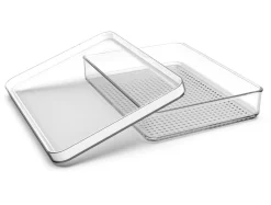 Pojemnik plastikowy biały na ser i wędlinę LOFT 2x 0,85 l