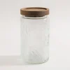 Pojemnik szklany z akacjową pokrywką 1000 ml