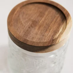 Pojemnik szklany z akacjową pokrywką 700 ml