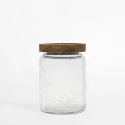 Pojemnik szklany z akacjową pokrywką 700 ml