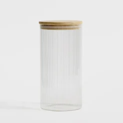 Pojemnik szklany z bambusową pokrywką 1300 ml