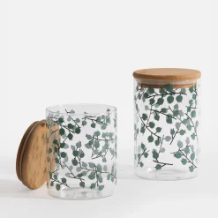 Pojemnik szklany z bambusową pokrywką 750 ml