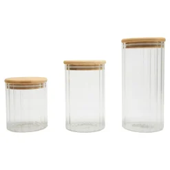 Pojemnik szklany z bambusową pokrywką 670 ml