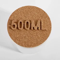 Pojemnik szklany z korkową pokrywką 500 ml