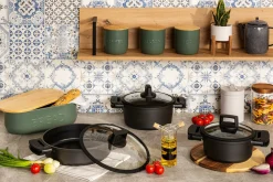 Pojemnik z bambusową pokrywką na herbatę 12 cm