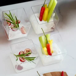 Pojemniki kwadratowe FINGERFOOD 120 ml, 24 szt