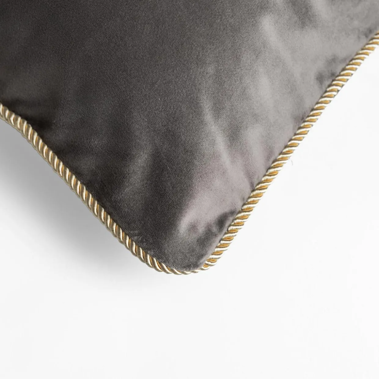 Poszewka dekoracyjna szara z pszczołą AURE 45x45 cm