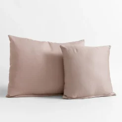 Poszewka satynowa ciemnobeżowa 40x40 cm