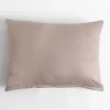 Poszewka satynowa ciemnobeżowa 50x60 cm