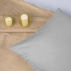 Poszewka satynowa popielata 70x80 cm