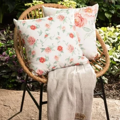 Poszewka w kwiatki różowe FIONA 45x45 cm