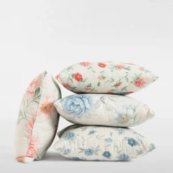 Poszewka w kwiatki różowe FIONA 45x45 cm