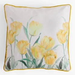Poszewka w kwiaty żółta SUZI 45x45 cm