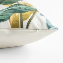 Poszewka w liście beżowa MADERA 45x45 cm