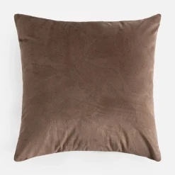 Poszewka w liście brązowa ADRIEN 45x45 cm