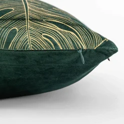 Poszewka w monstery ciemnozielona AMBRO 45x45 cm