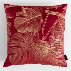 Poszewka w monstery malinowa AMBRO 45x45 cm