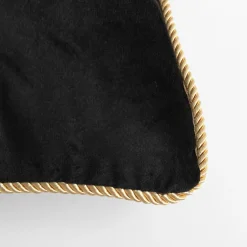Poszewka welurowa czarna LILLE 60x60 cm
