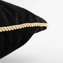 Poszewka welurowa czarna LILLE 60x60 cm