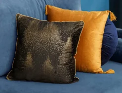 Poszewka welurowa czarna ALASKA 45x45 cm