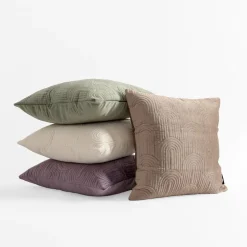 Poszewka welurowa geometryczna fioletowa JONES 45x45 cm